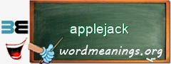 WordMeaning blackboard for applejack